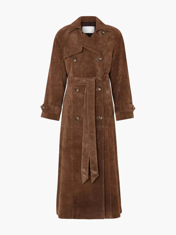 Kalina™ | Płaszcz Trench z Zamszu