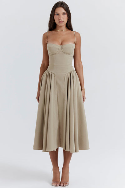 Sukienka Celine z gorsetem midi