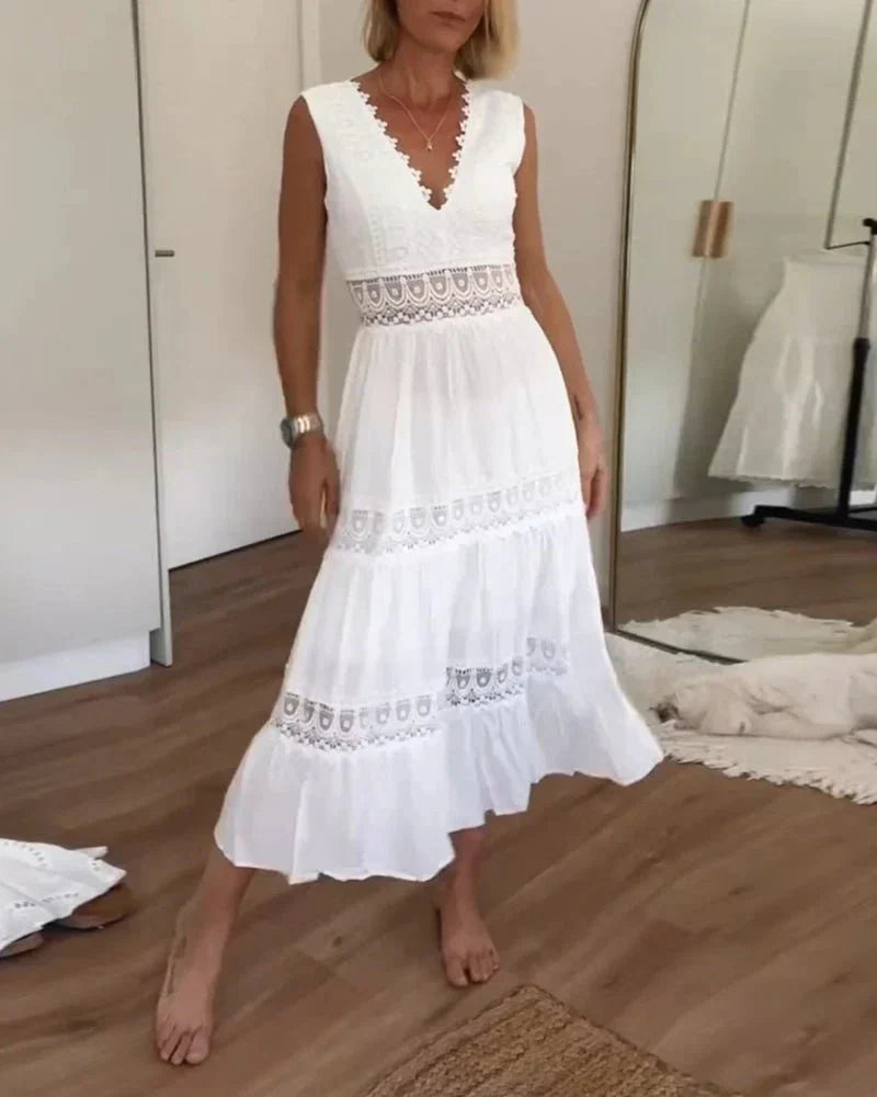 Letnia Sukienka Rosalia Długa i Elegancka