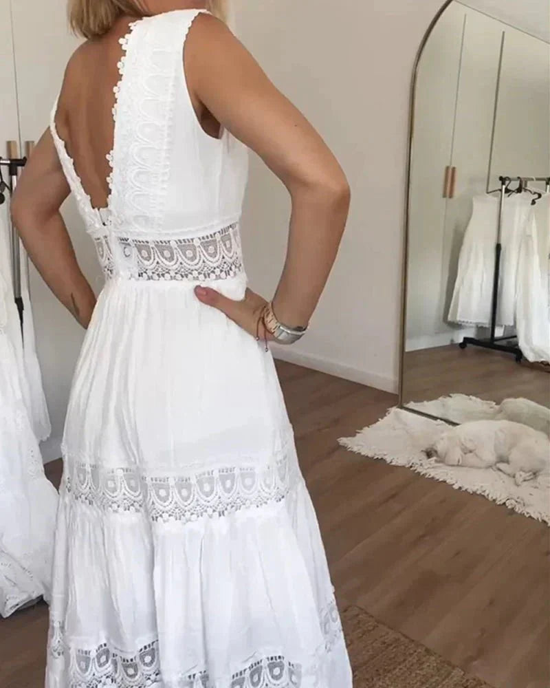 Letnia Sukienka Rosalia Długa i Elegancka